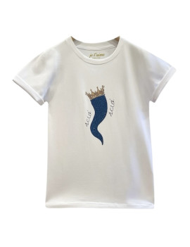 T-SHIRT LUX HORN BLU