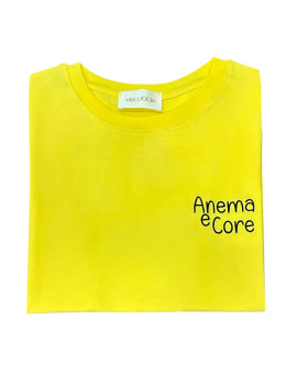 T-SHIRT VIÒLUCCIA ANIMA GIALLO