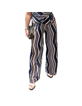 PANTALONI TUBE STRIPES BLU